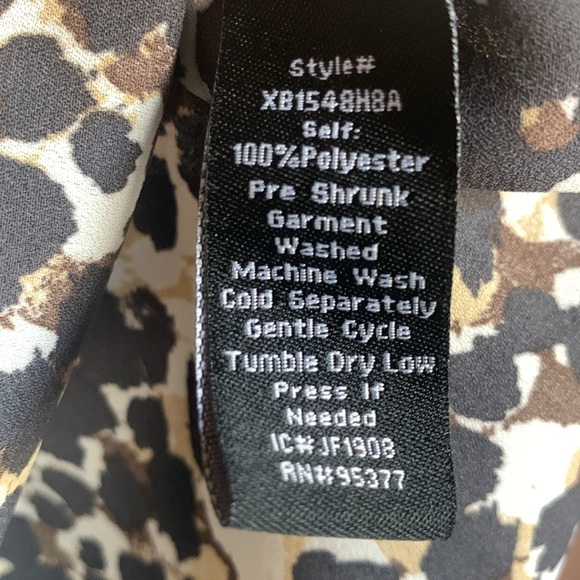 Sanctuary women’s animal print blouse women’s size small oversized office fall - Picture 9 of 11